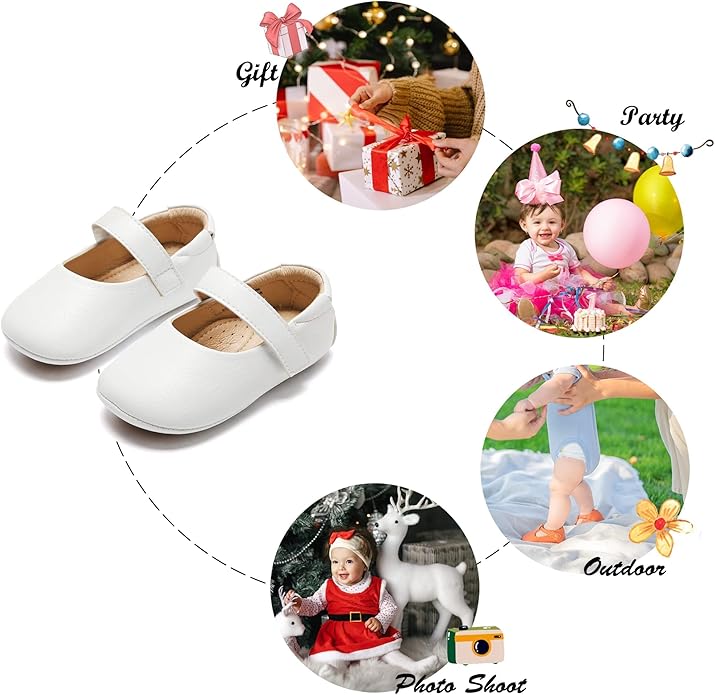 Soft Sole Baby Shoes - Infant Baby Walking Shoes Moccasins Rubber Sole Crib Shoes