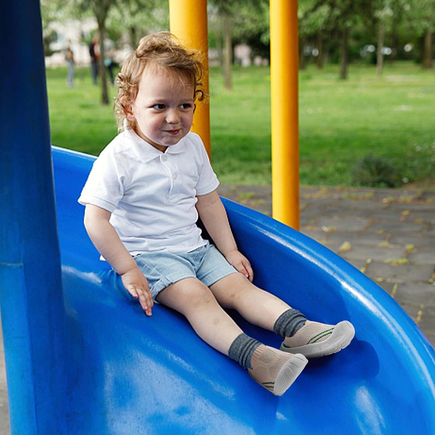 Charrost Toddler Baby Girl Boy First Walking Shoes Checkered Sneakers Sizes 3/4/5/6/7/8T. Soft, Cute,Flexible for First Walkers. Non-Slip, Slip On, Wide Toe Box Indoors Outdoors