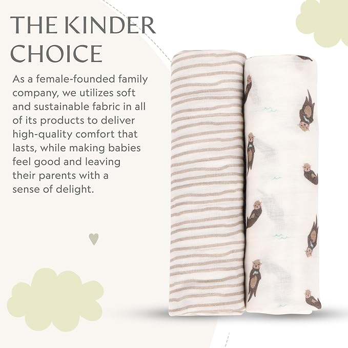 Muslin Baby Swaddle - Breathable Receiving Blankets for Newborn Baby, 70% Viscose derived from Bamboo, 30% Spandex, Imported