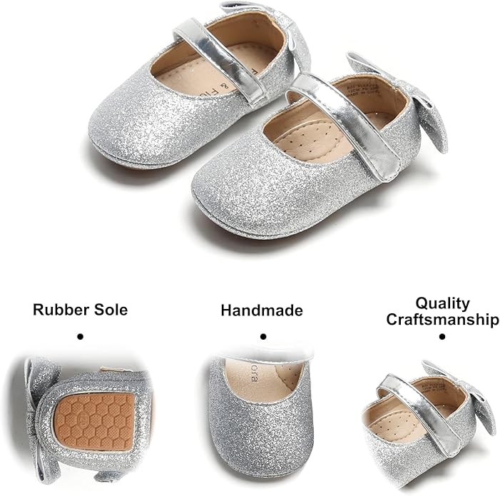 Soft Sole Baby Shoes - Infant Baby Walking Shoes Moccasins Rubber Sole Crib Shoes