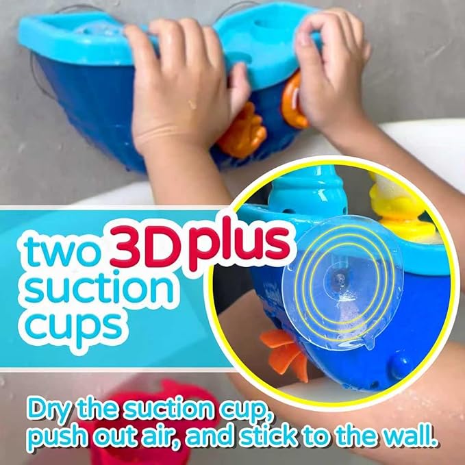 Interactive Bath Toy Duck Boat Baby Bathtub Toys for Toddlers 1-3,Toddlers Bathtub Toys for Kids Ages 4-8 for Girl boy