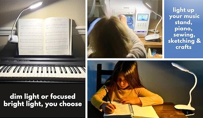 Portable LED Clip On Night Light for Babies, Kids & Adults – Dimmable, Rechargeable, 3-Colors for Nursery, Desk, Crib, Diapers, Reading, Feeding, Bedroom, Office, Task, Car, Music, Travel, Gift