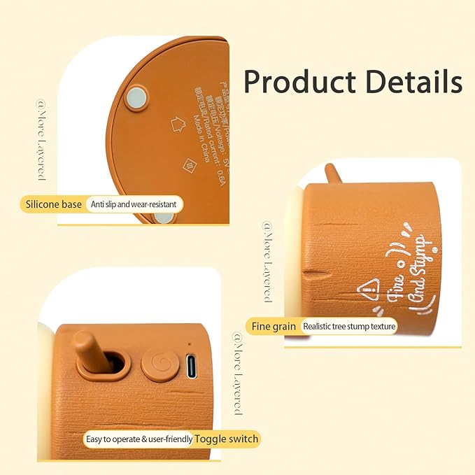 Ghost Campfire Night Light, Flamess Candle Lamp, Fire Lamp, Small Cute Night Light, 2 Modes/Rechargeable/Cordless/Dimmable Brightness, Kawaii Warm Lamps for Kids Bedroom Bedside Camping, Gift