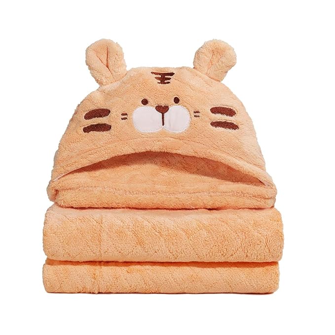 Hooded Towels Baby,Premium Coral Fleece Bath Towel, Thick and Soft Absorbent for Toddler Cozy and Warm,Bath Essential for Newborn, Infant and Toddler(50 x 32 Inch, L x W)