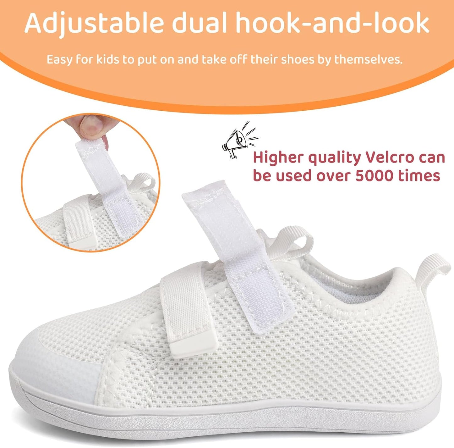 WateLves Toddler Little Kids Wide Barefoot Shoes The First Walking Shoes Girls Boys Breathable Zero Drop Minimalist Sneakers with Wide Toe Box Natural to Grow
