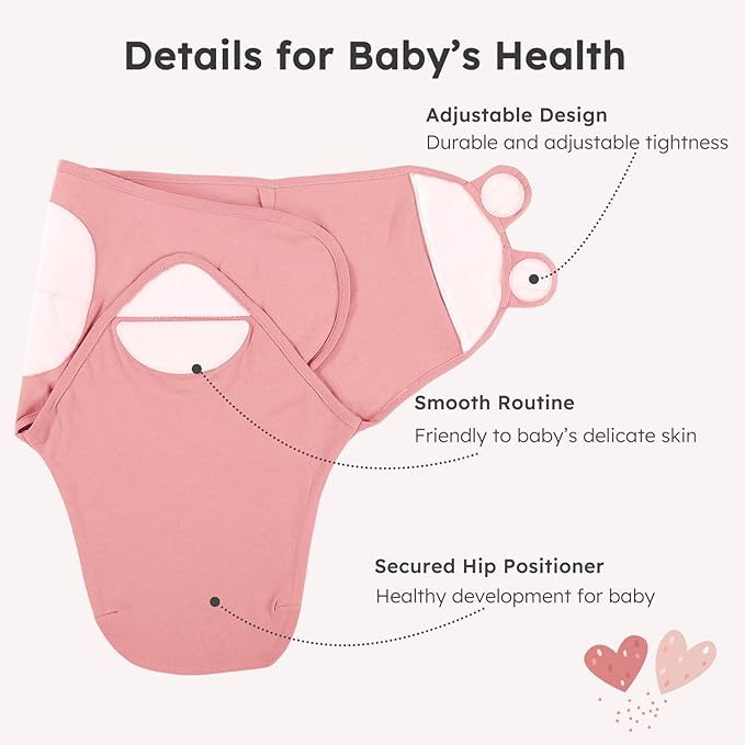 Yoofoss Baby Swaddles for Newborns 100% Organic Cotton, Adjustable Swaddle Sleep Sack 3-6 Months Newborn Swaddle Sack, Breathable Soft(Medium)