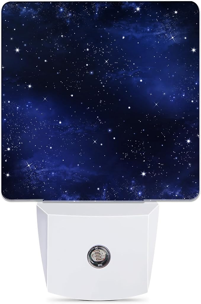 Night Sky Stars Night Light, Deep Space Plug into Wall with Dusk to Dawn Light Sensors, Warm Nightlights for Bedroom, Bathroom, Hallway, Kitchen, Gifts Ideal for Boys Girls Women Men