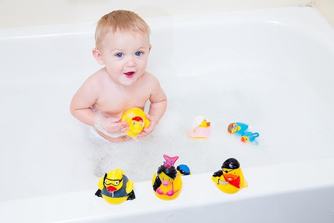 3" Soccer Rubber Duck [Sealed Hole, No Mildew] - Baby Safe Bathtub Bathing Toy