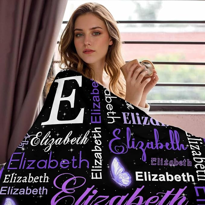 Personalized Gifts for Kids with Customized Name Butterfly Personalized Baby Blankets for Birthday Gifts Unique Custom Baby Blanket Baby Girl Gift Customized Gifts with Name for Daughter Niece Her