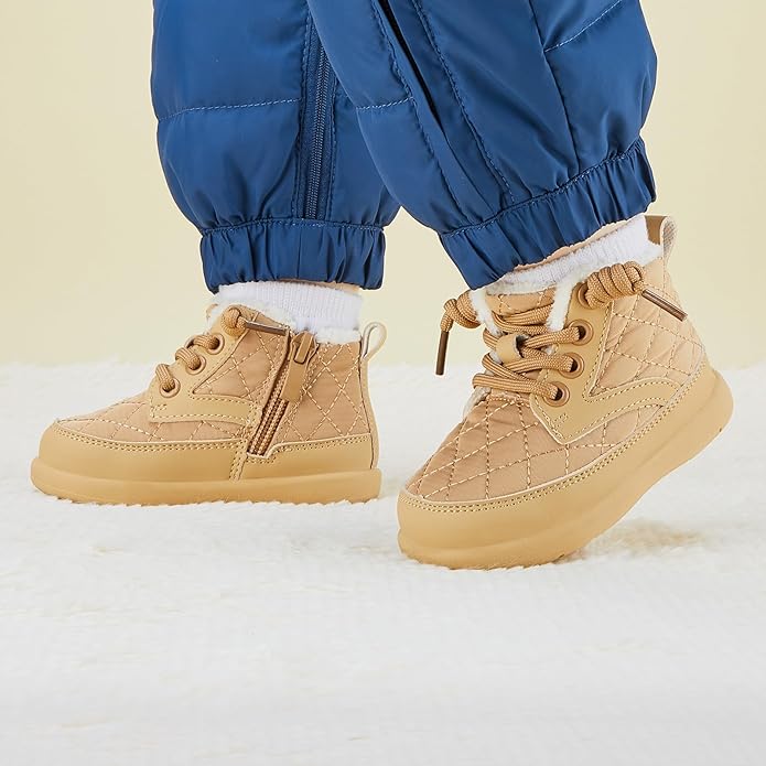 BMCiTYBM Baby Boy Girl Snow Boots Waterproof Winter Warm Booties Nonslip Lightweight Outdoor Shoes for First Walkers 6 9 12 18 24 Months(Infant/Toddler)