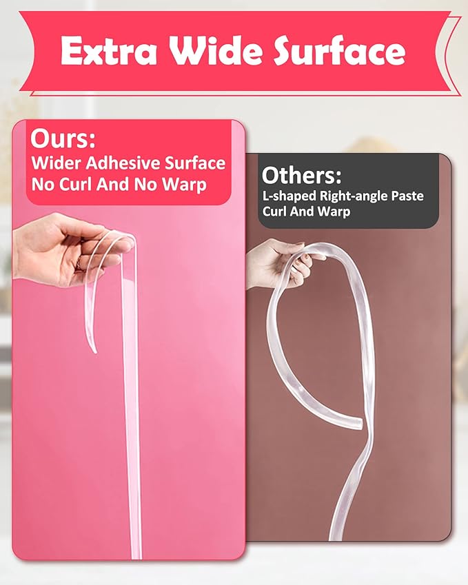 Baby Proofing, Clear Edge Protector Strip, Soft Corner Protectors for Kids, Baby Child Safety Corner Guards for Furniture Against Sharp Corners for Tables, Drawers, Sink, Wall 1.2in x 3.3ft