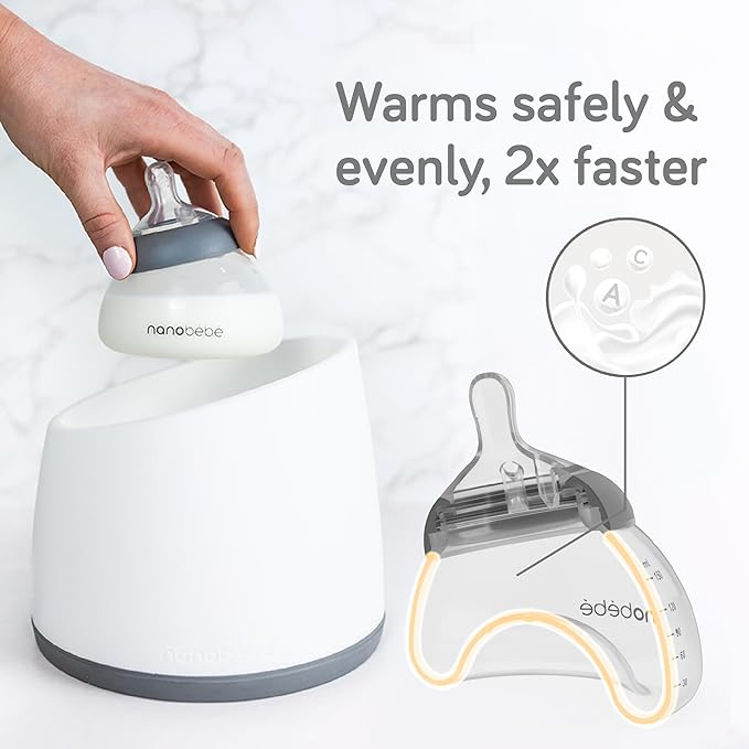 Nanobebe Breastmilk Bottle, Breastfeeding Newborn Breast Like, Anti Colic, Perfect Latch, Preserves Breast Milk nutrients, Twin-Pack Teal