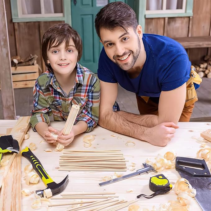 1/2 x 12 Inch 50 PCS Square Dowel Rods Wood Sticks Wooden Dowel Rods - Unfinished Bamboo Sticks - for Crafts,Home Decor, Model Making and DIYers