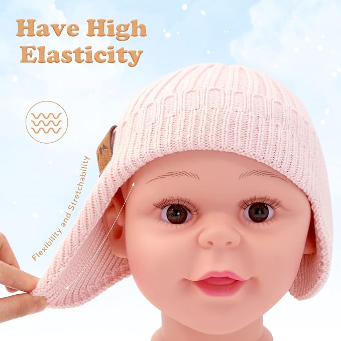 POXIMI Baby Boy Winter Hat Toddler Warm Beanie Girl Knit Hats with Earflap Kid Cute Earmuffs