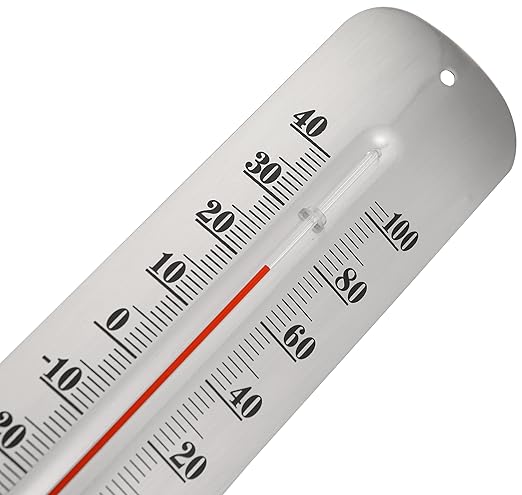 12.2 Large Numbers Premium Steel Outdoor/Indoor Thermometer Waterproof Vintage Style Decorative