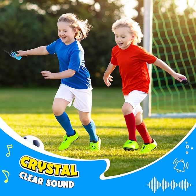 Wishouse Walkie Talkies for Kids Rechargeable Long Range,Xmas Birthday Gift for 4 5 6 7 8 9 Year Old Boys Girls,Hiking Gear Camping Games Cool Toys with NOAA,SOS Siren,Lamp,Lanyards,2 Pack Pink Yellow