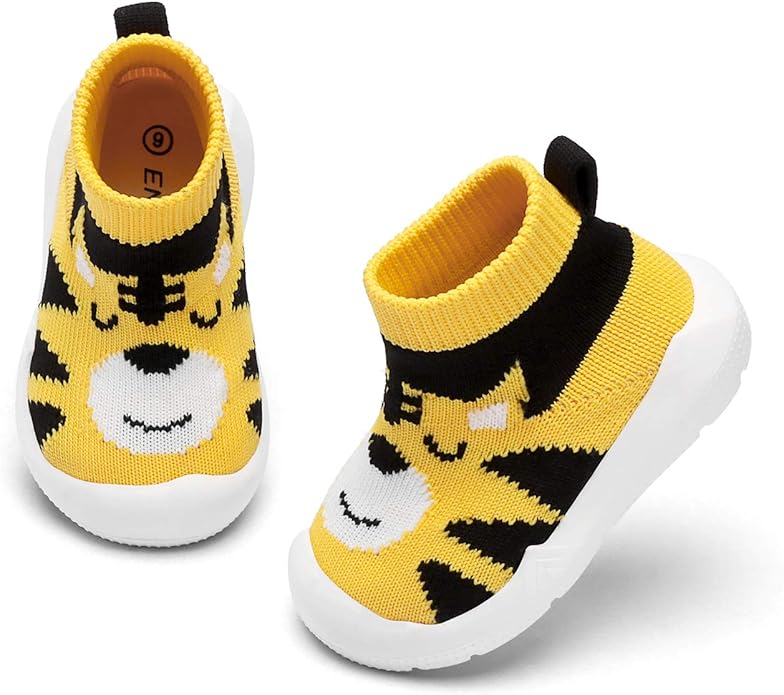 Engtoy Baby Shoes & Socks - Non-Slip Breathable Slippers with Soft Rubber Sole - Baby Boys & Girls Slip On Sneakers