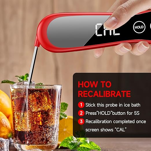 2025 Upgraded Meat Thermometer Digital-1 Second Instant Read Food Thermometer with Large LED Display-IP67 Waterproof Kitchen Thermometer for Grilling and Cooking for Oven, BBQ, Smoker, Candy, Turkey