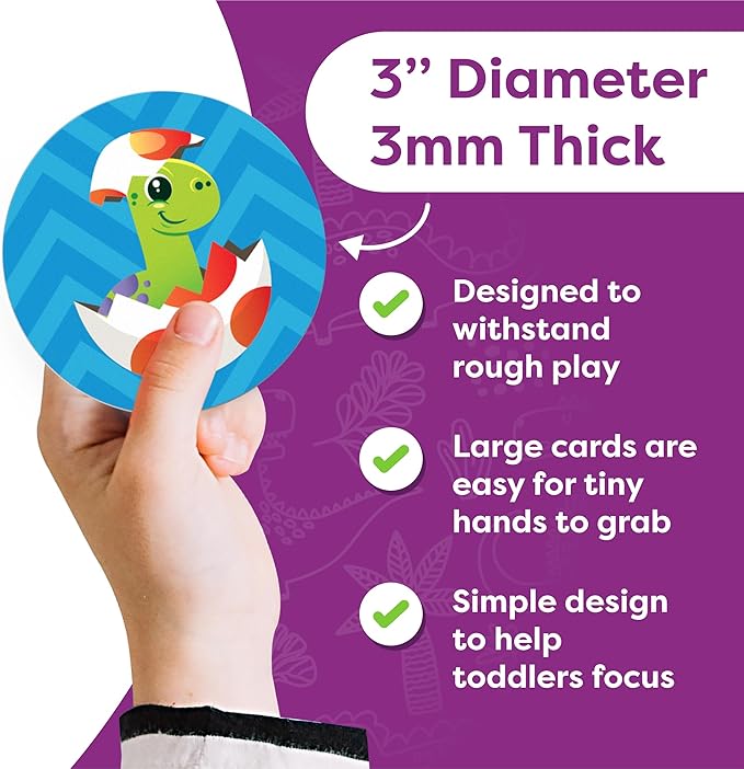 Dinosaur Toys for Kids 3-5 Matching Game - 32pc Dinosaur Games for Kids Memory Game - Kindergarten Preschool Educational Toys - Gifts for 3 Year Old Boys & Girls