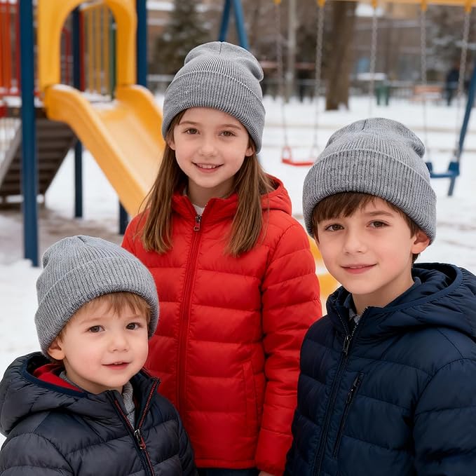 ZOORON Toddler Beanie Baby Kids Beanies Warm Winter Hat Knit Skull Cap for Boys & Girls Soft Children Infant Hat