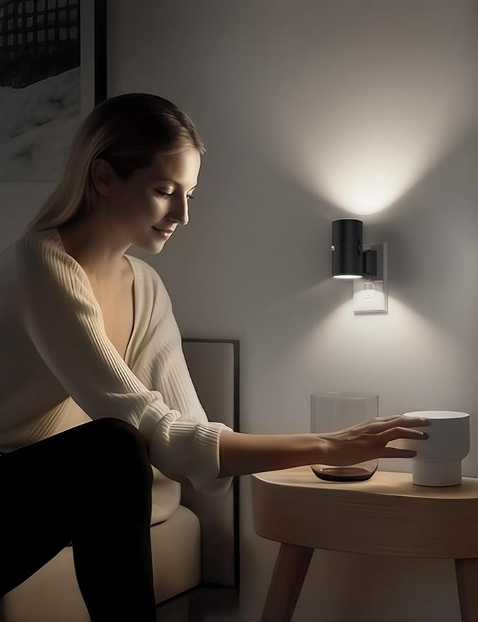 L LOHAS LED Motion Sensor Night Light, [2 Pack] Bright Nightlight, 5000K Daylight White, Motion Activated Night Light, Dimmable 0-100LM, Motion Sensor Light Indoor Plug in for Kids, Bedroom, Bathroom