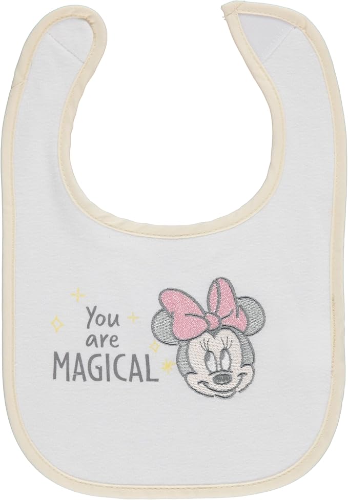 Disney 10-Pack Mickey Mouse Baby Bibs – Ten Soft, Absorbent, and Adjustable Cotton Bibs for Mess Free Meals