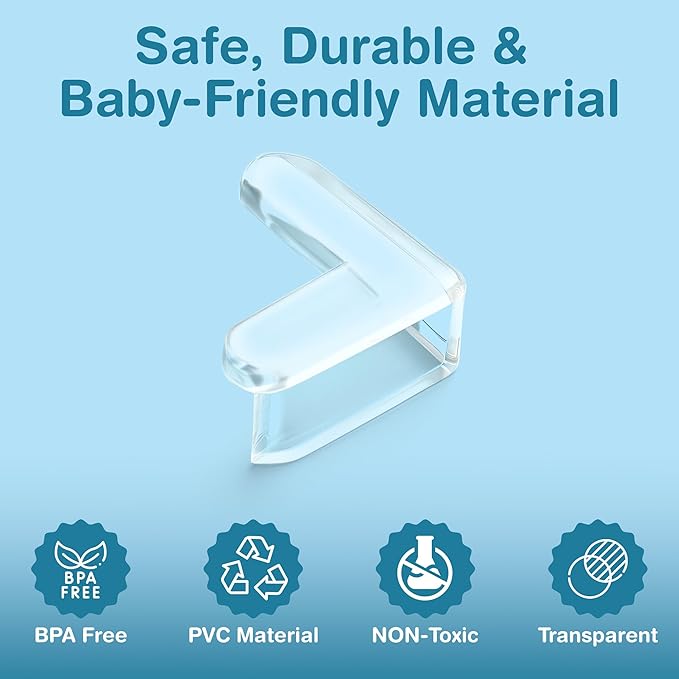 Corner Protector for Baby, Pack of 15 Clear & Transparent Edge Guards for Baby Proofing, Safety Furniture Corner Protectors for Furniture to Prevent Injuries (L Shaped)