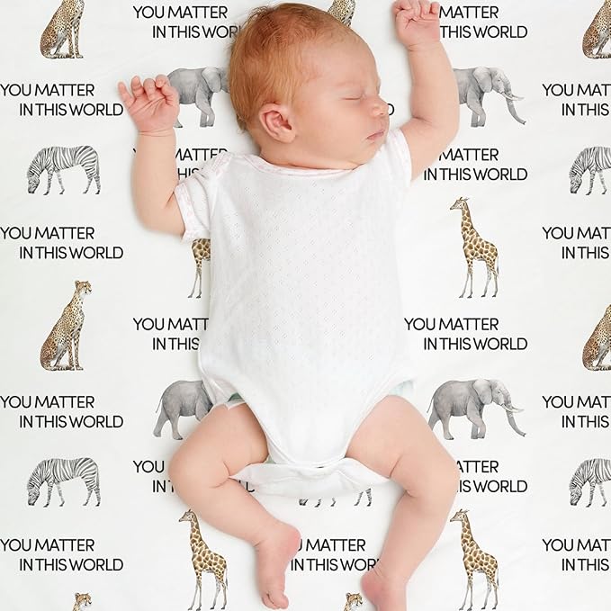 Minky Baby Blanket for Boys, Soft Plush Receiving for Newborns - Leopard 30x40 Inches