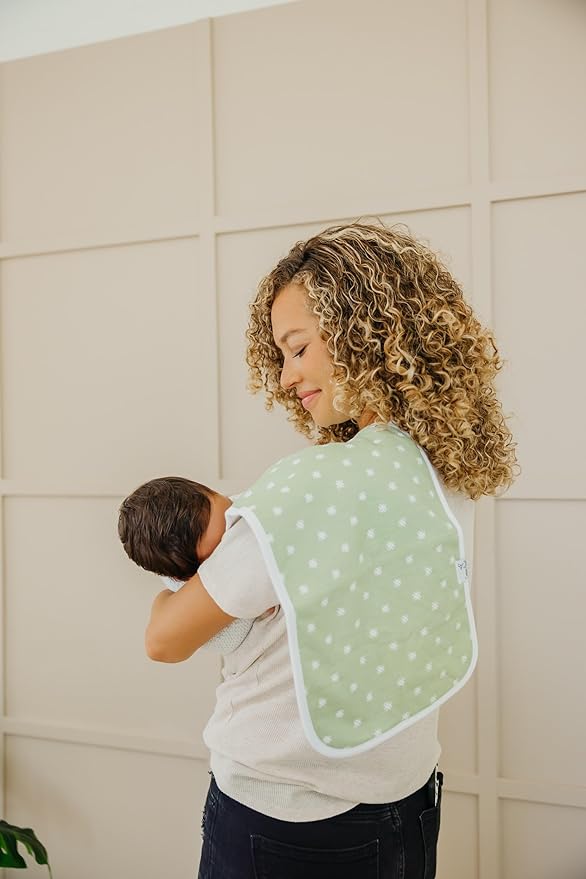 Copper Pearl Premium Baby Burp Cloths - 3-Pack Large Cotton Burp Cloths, Extra Soft Spit Up Rags with 3 Absorbent Layers, Perfect for Baby Boy and Baby Girl Gifts (21" x 10" Size, Santa Fe Set)