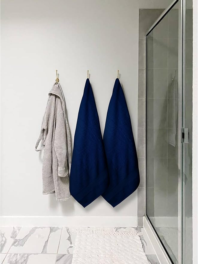 100% Cotton Luxury Bath Sheets - Pack of 2 (35" x 70") | Super Soft, Quick-Dry & Highly Absorbent Towels for Bathroom, Home, Spa & Gym (Navy Blue)