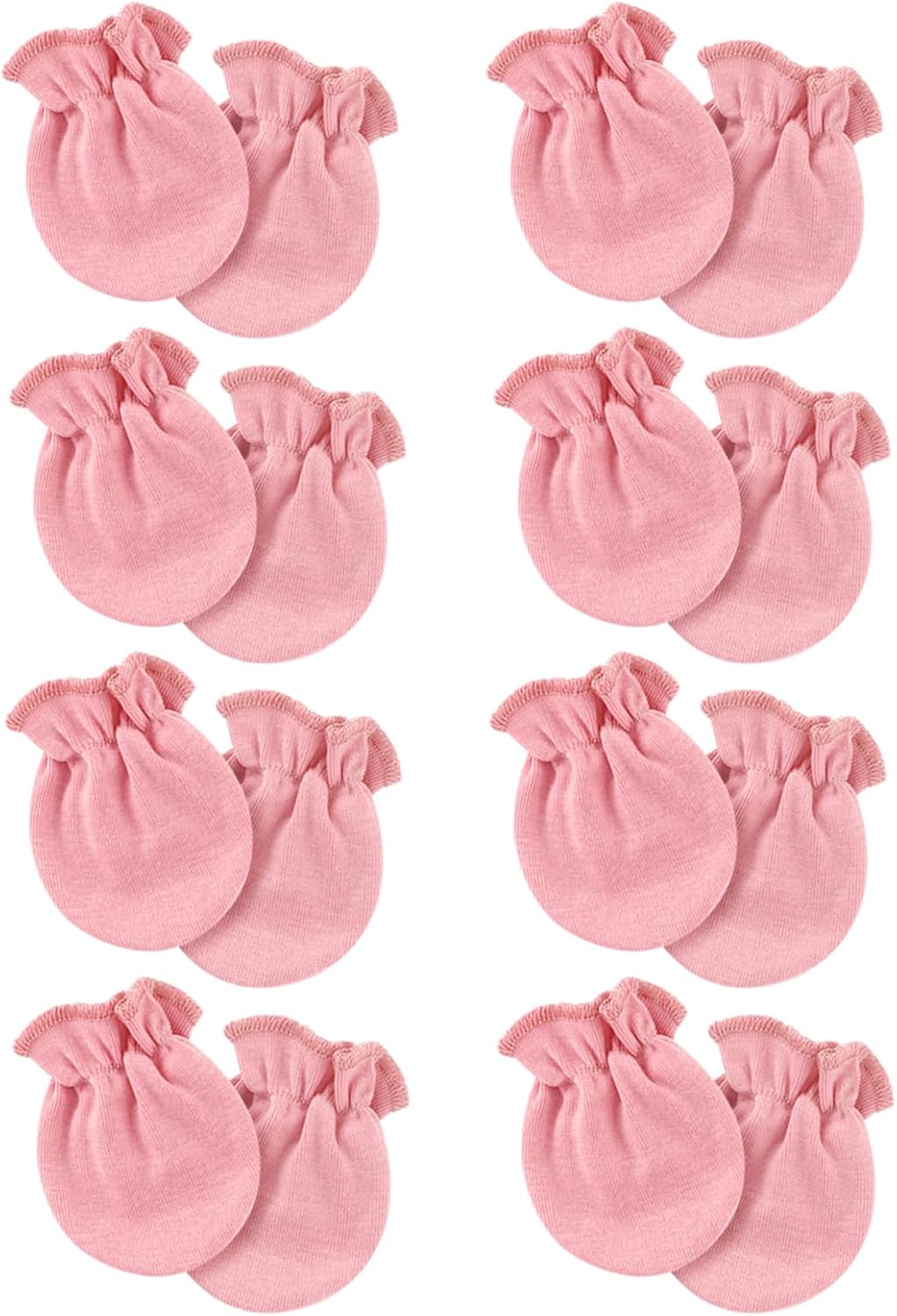 Newborn Baby Mittens No Scratch Cotton Elastic Wrist Gloves Infant Toddler Mittens for Baby Boy Girl 0-6 Months