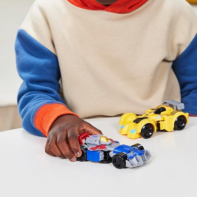 Transformers Bumblebee and Starscream Bot Racers, Easy to Change from Robot Toys to Car Toys, Action Figures for Boys and Girls 3+ (Amazon Exclusive)