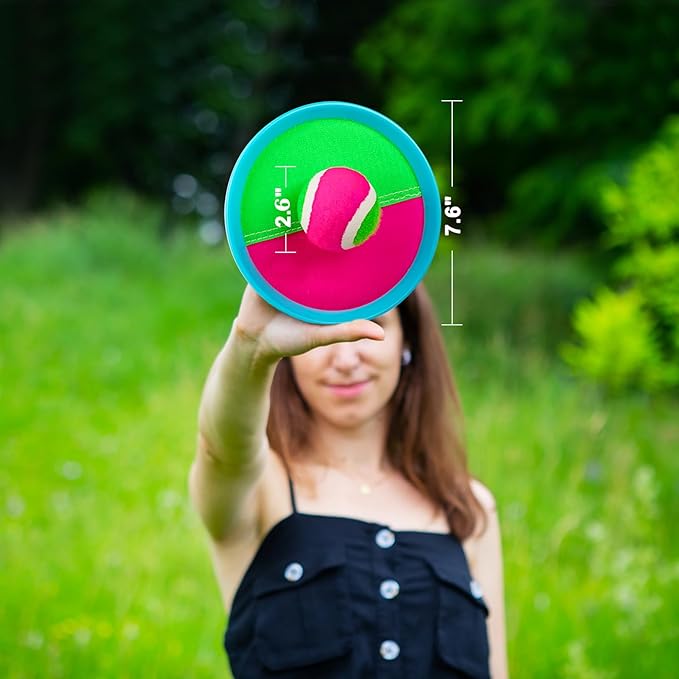 Ayeboovi Toss and Catch Ball Game Outdoor Toys for Kids Yard Games Beach Toys Outside Games for 3 4 5 6 7 8 9 10 Year Old Boys Girls (Upgraded)