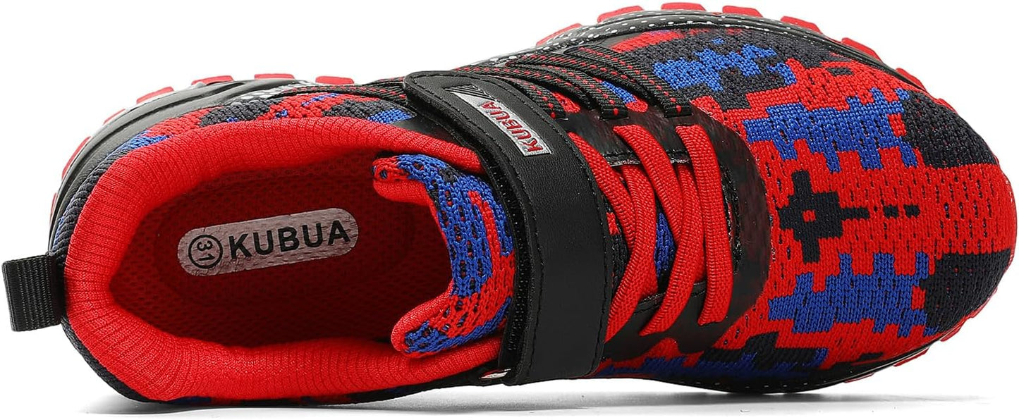 KUBUA Kids Sneakers for Boys Girls Running Tennis Shoes Lightweight Breathable Sport Athletic