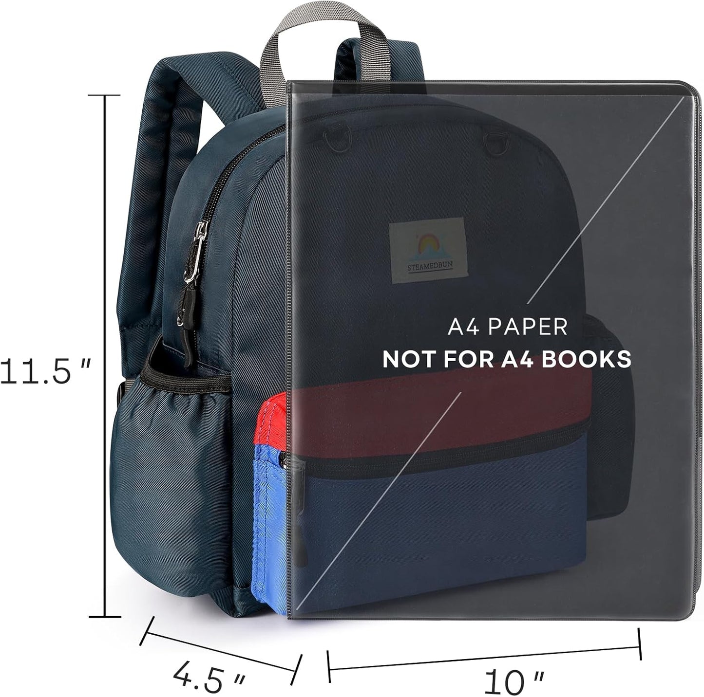 STEAMEDBUN Toddler Backpack for Boys 2-4: Preschool Kindergarten Backpacks - 12 inch Daycare Backpack