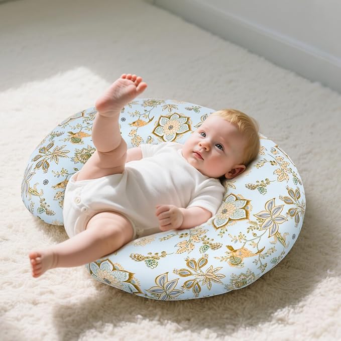 Baby Nursing Pillow for Breastfeeding, Adjustable Breast Feeding Pillow for Bottle Feeding, Breastfeeding Essentials for Mom and Baby Healthier Nursing, Ergonomic Support for Newborn, Removable Cover