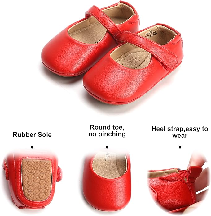 Soft Sole Baby Shoes - Infant Baby Walking Shoes Moccasins Rubber Sole Crib Shoes