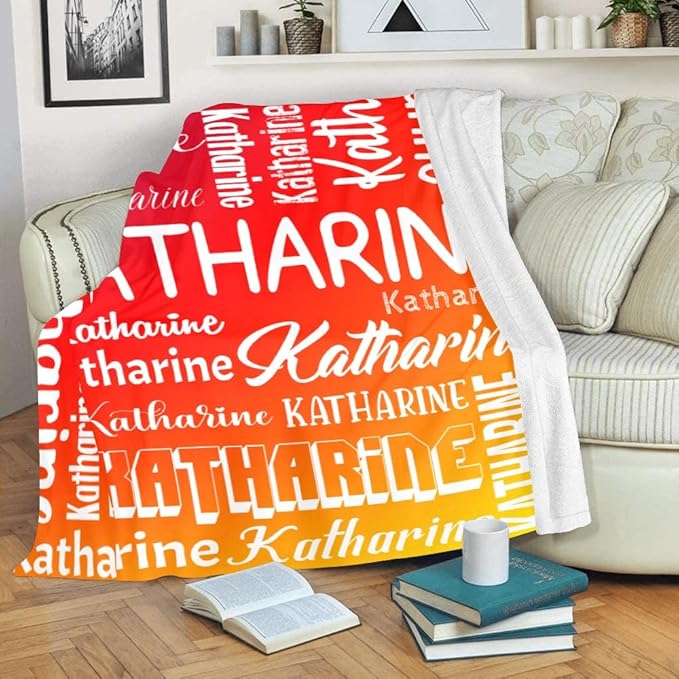 Personalized Blankets with Name Custom Blanket for Adult Kids Baby Customized Blanket Monogrammed Blankets Gifts for Women Men Girls Boys