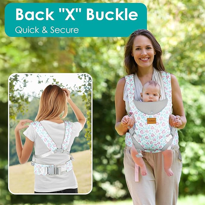 Baby Carrier, Ergonomic Adjustable Toddler Carriers for 7-33 Lbs, Cozy Lightweight Infant Carrier with Neck Support, Baby Chest Carriers with Lumbar Support for Parents (3-36 Months)