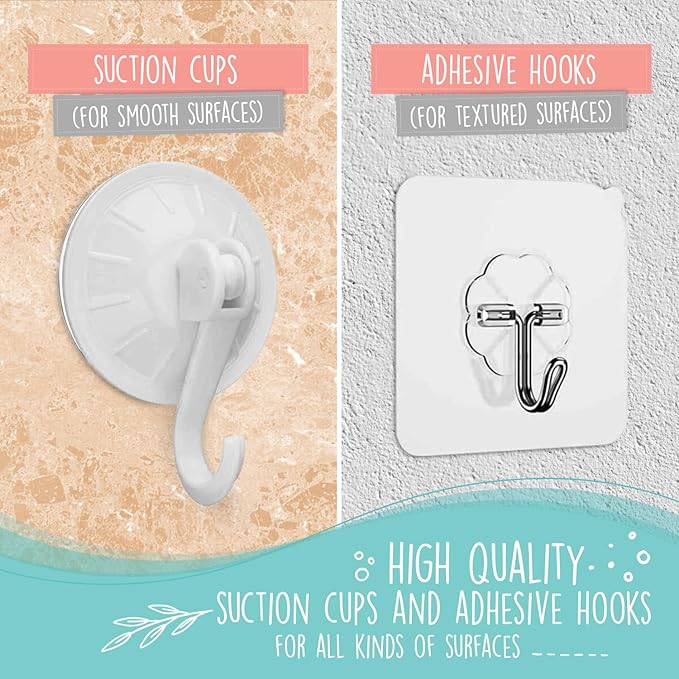 Comfylife Baby Bath Toy Organizer - Bath Toy Storage for Shower - Bathtub Toy Organizer Includes Foam Bath Toys (Numbers & Letters & Squirty Toys) + Extra Net That Doubles as a Toy