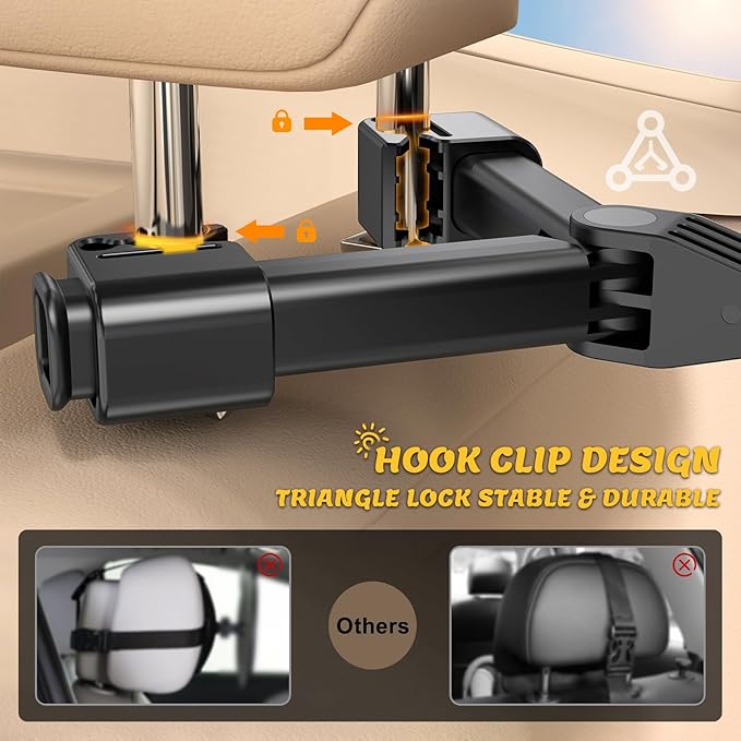 Baby Car Mirror with Light, 7 RGB Light Rear Facing Baby Car Seat Mirror with Remote Control Rechargeable 360° Rotation Hook Clip Design Wide View Shatterproof