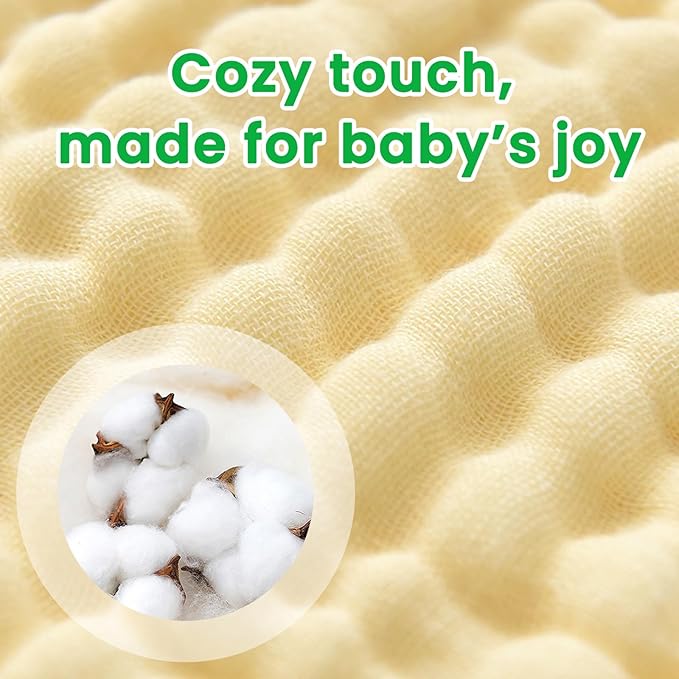 EllieHouse Baby Bibs for Girls Boys 10Pack Muslin Drool Teeth Drooling Teething Bibs Muslin Cotton for Infant Toddler