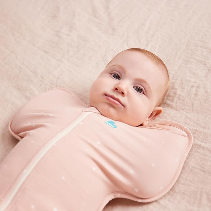 Love to Dream Swaddle UP, Baby Sleep Sack, Self-Soothing Swaddles for Newborns, Snug Fit Helps Calm Startle Reflex, New Born Essentials for Baby, 1.0 TOG, 13-19 lbs, Powder Pink Twinkle