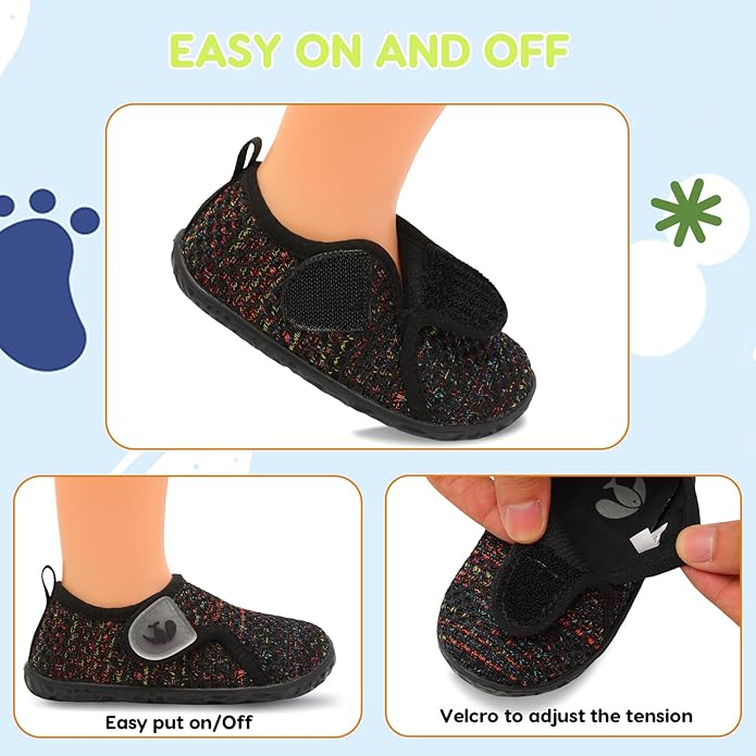 FEETCITY Baby Boys Girls First Walking Shoes Infant Sneakers Crib Shoes Breathable Lightweight Slip On Shoes