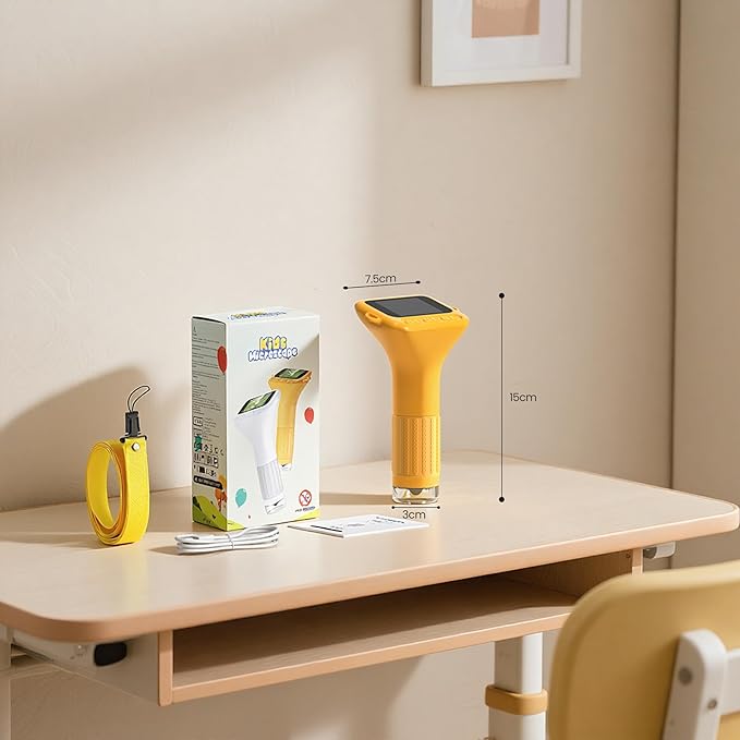 Handheld Microscope for Kids Portable Pocket Digiscope - 2" IPS HD Screen 1000X Digital Microscopes Camera PC Compatible 3-12 Year Old Girl Boy Science Edu Fun Birthday Gifts Toys