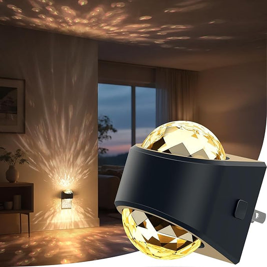 Night Light, Night Lights Plug into Wall, LED Projector Night Light, Soft White for Bedroom, Dimmable Brightness Dusk to Dawn Nightlight for Kids, Nursery, Bathroom, Home Decor, Gaming Room