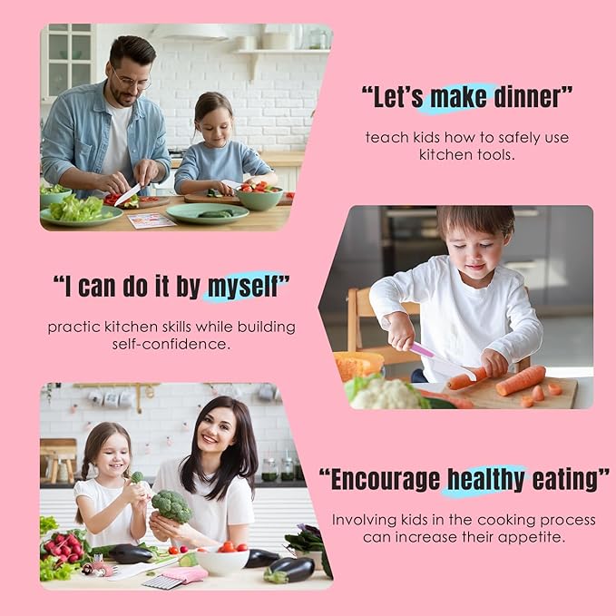 37PCS Kids Cooking Sets Real, Kids Cooking and Baking Gift Set with Storage Case Timer Kid Safe Knives Cutting Board, Toddler Real Kitchen Tools, Birthday Gifts for Girls Boys Age 4 - 8