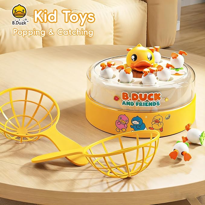 BDUCK+ Baby Board Games for Kids, Toddler Toys Bounce and Catch Duck Games for Kids 4-8, 1-2 Players Interactive Toy for Boys Girls, Christmas Halloween Party Birthday Gifts for Age 3 & Up