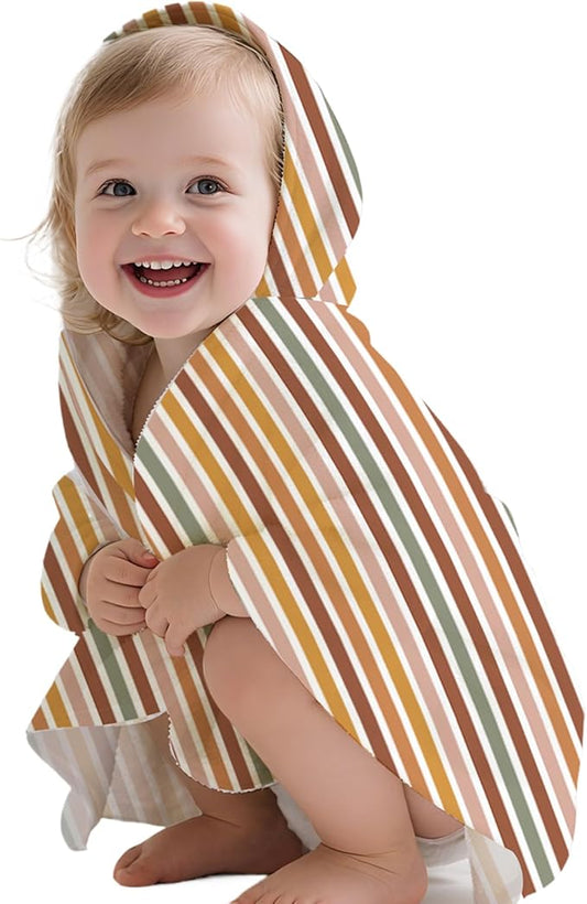 Toddler & Kids Hooded Bath & Beach Towel - Microfiber Wearable Poncho for Bathroom, Pool, Beach