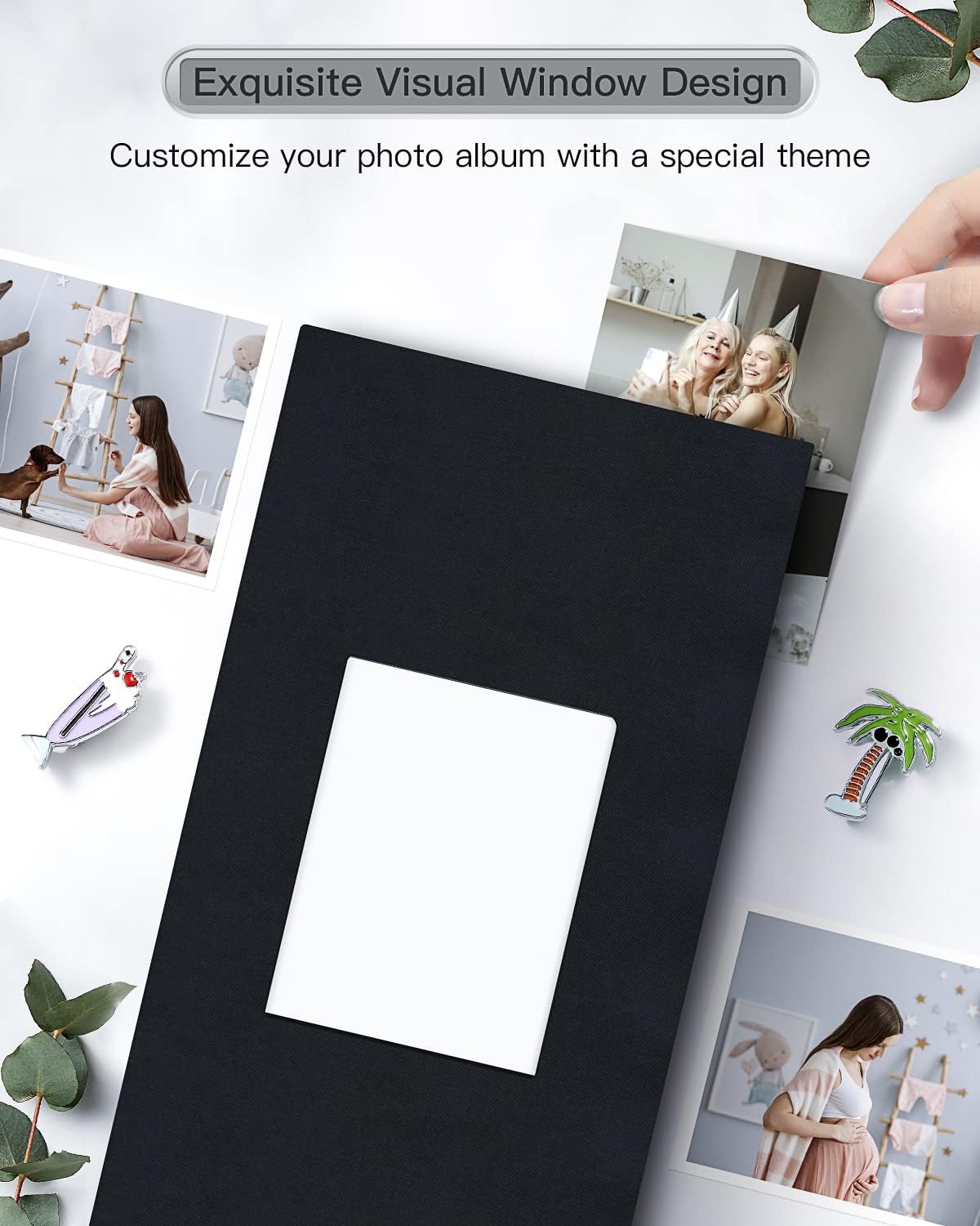 Popotop Photo Album 4x6-300 Photos Linen Cover Photo Books with 300 Horizontal Pockets,Slip-in Picture Albums for Family Wedding Anniversary Baby Vacation Pictures